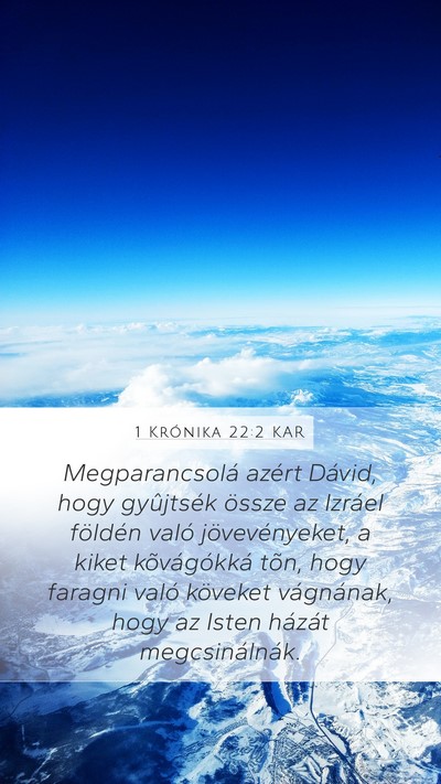 1 Krónika 22:2 KAR Bible Verse Image