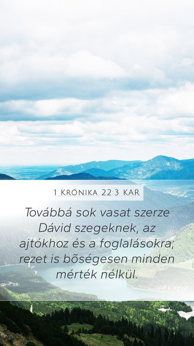 1 Krónika 22:3 KAR Bible Verse Image