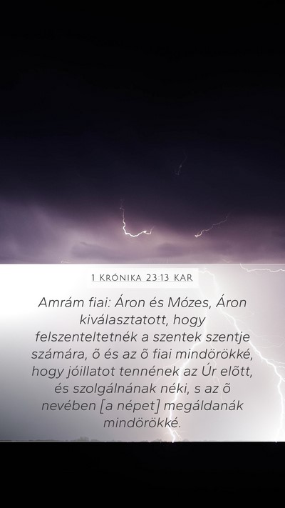 1 Krónika 23:13 KAR Bible Verse Image