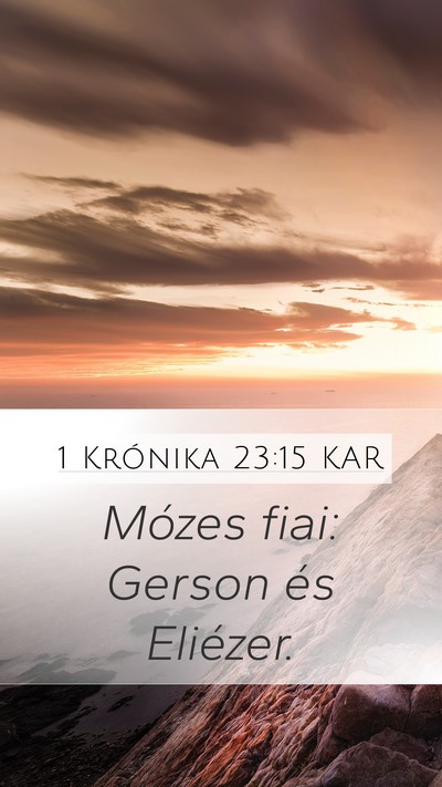 1 Krónika 23:15 KAR Bible Verse Image