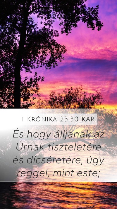 1 Krónika 23:30 KAR Bible Verse Image