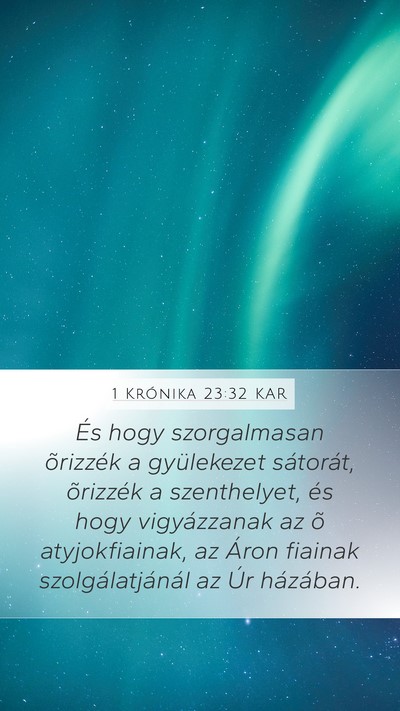 1 Krónika 23:32 KAR Bible Verse Image