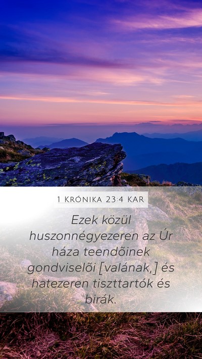1 Krónika 23:4 KAR Bible Verse Image