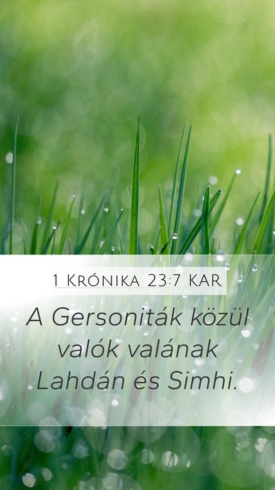 1 Krónika 23:7 KAR Bible Verse Image