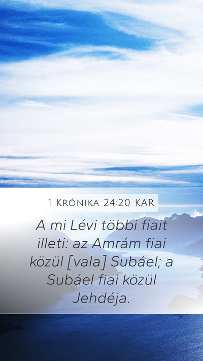 1 Krónika 24:20 KAR Bible Verse Image