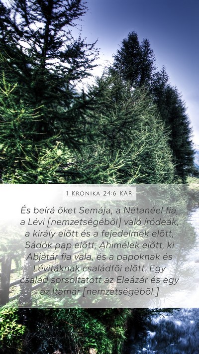 1 Krónika 24:6 KAR Bible Verse Image