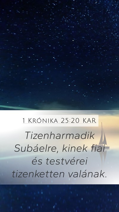 1 Krónika 25:20 KAR Bible Verse Image