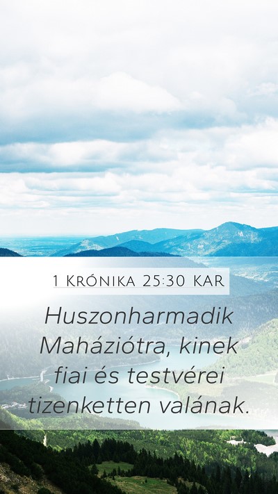 1 Krónika 25:30 KAR Bible Verse Image