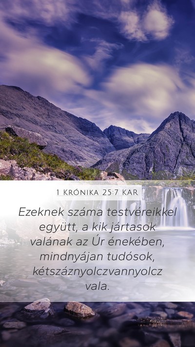 1 Krónika 25:7 KAR Bible Verse Image