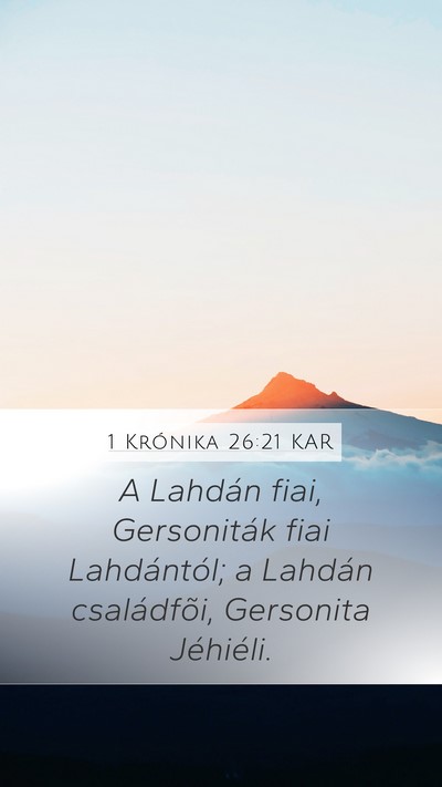 1 Krónika 26:21 KAR Bible Verse Image