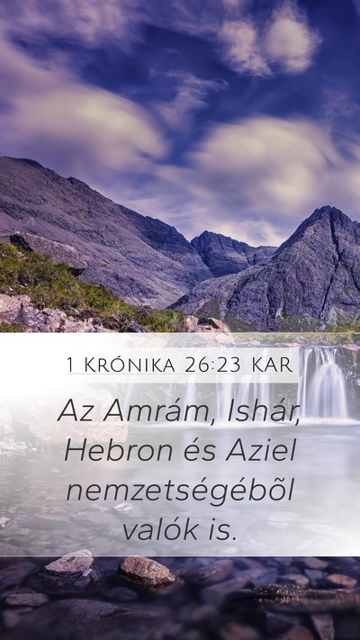 1 Krónika 26:23 KAR Bible Verse Image
