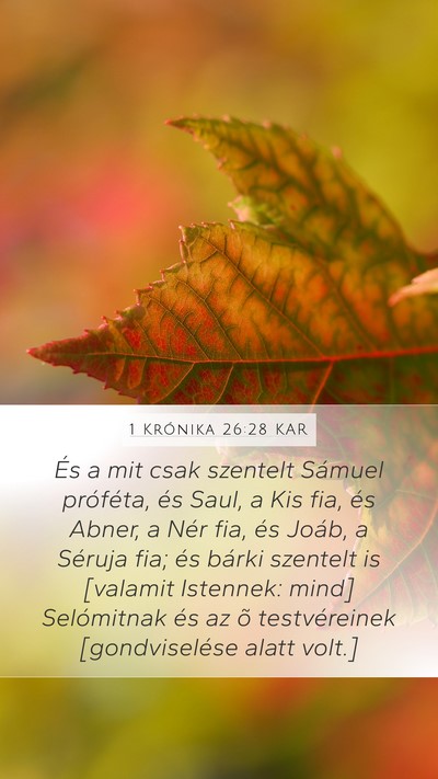 1 Krónika 26:28 KAR Bible Verse Image