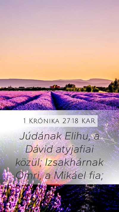 1 Krónika 27:18 KAR Bible Verse Image