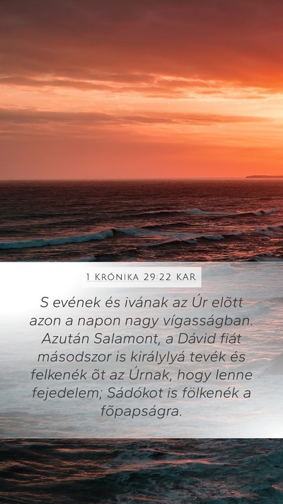 1 Krónika 29:22 KAR Bible Verse Image