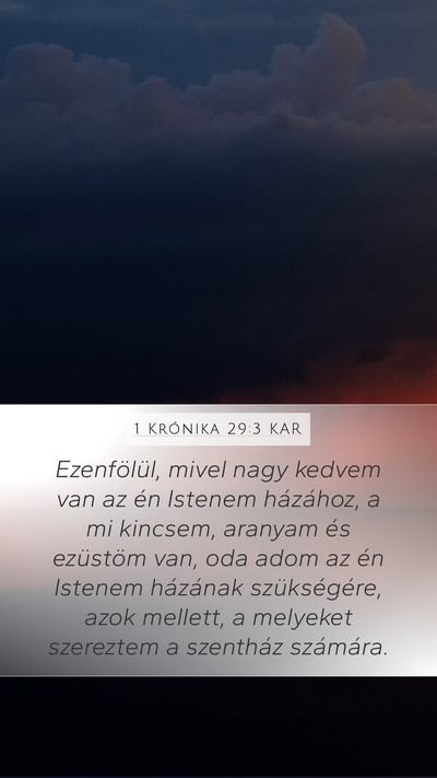 1 Krónika 29:3 KAR Bible Verse Image
