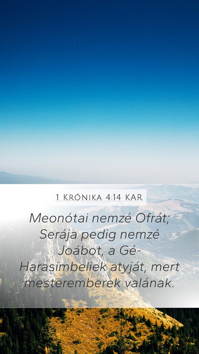 1 Krónika 4:14 KAR Bible Verse Image
