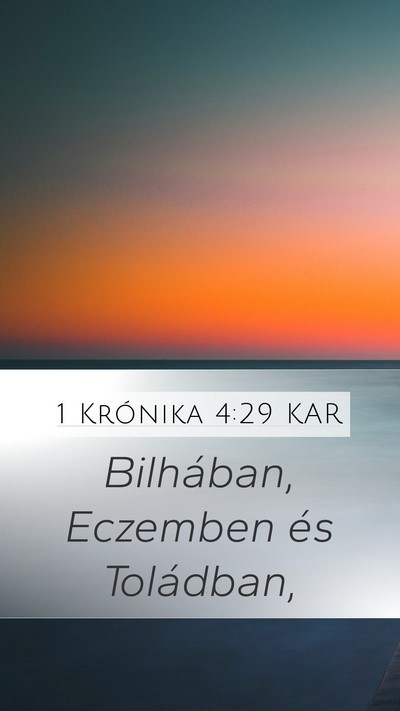 1 Krónika 4:29 KAR Bible Verse Image