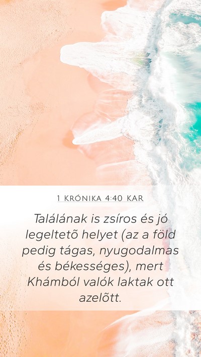 1 Krónika 4:40 KAR Bible Verse Image