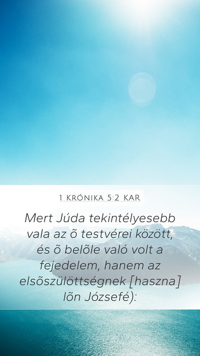 1 Krónika 5:2 KAR Bible Verse Image