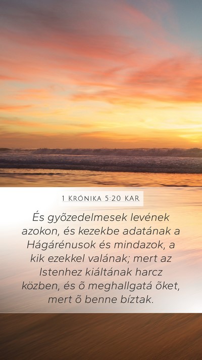 1 Krónika 5:20 KAR Bible Verse Image