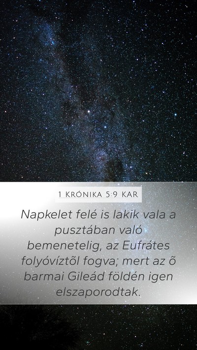 1 Krónika 5:9 KAR Bible Verse Image