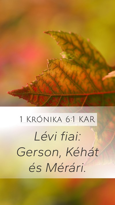 1 Krónika 6:1 KAR Bible Verse Image