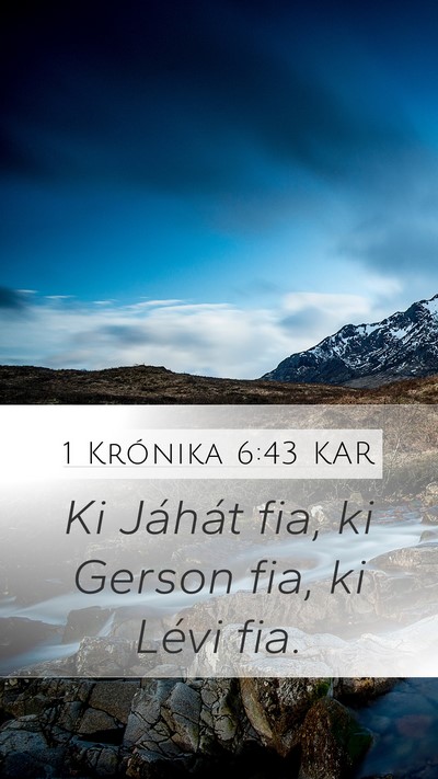 1 Krónika 6:43 KAR Bible Verse Image