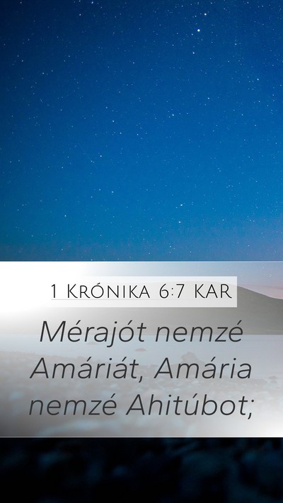 1 Krónika 6:7 KAR Bible Verse Image