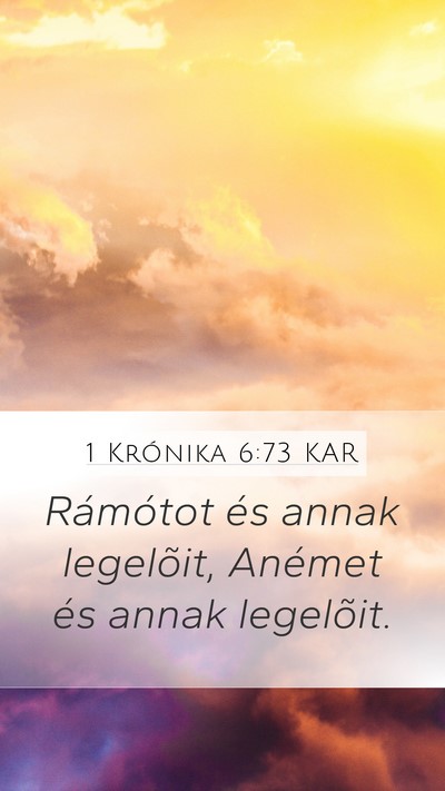 1 Krónika 6:73 KAR Bible Verse Image