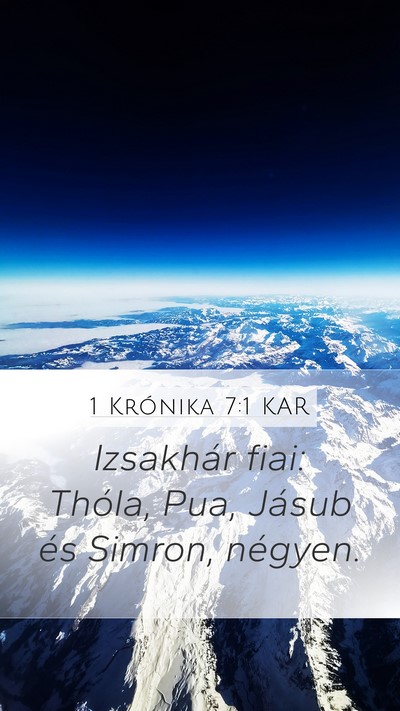 1 Krónika 7:1 KAR Bible Verse Image