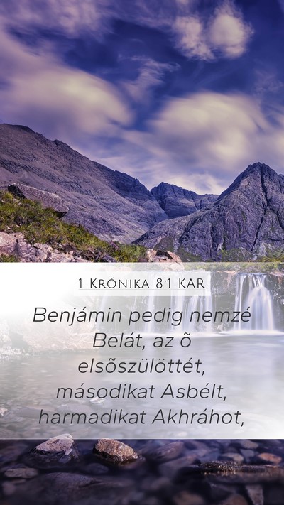 1 Krónika 8:1 KAR Bible Verse Image