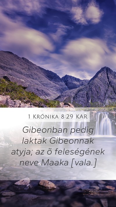 1 Krónika 8:29 KAR Bible Verse Image