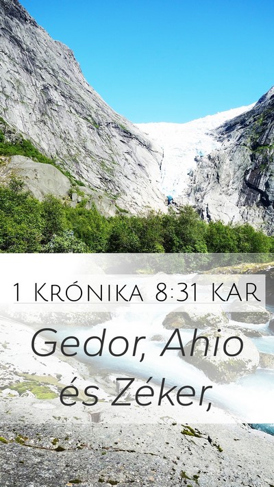 1 Krónika 8:31 KAR Mobile Phone Wallpaper - Gedor, Ahio és - Mobile Bible Verse Wallpaper