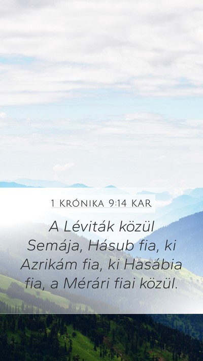 1 Krónika 9:14 KAR Bible Verse Image