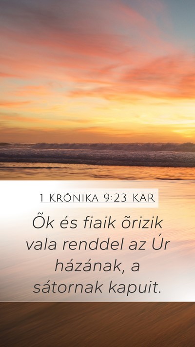 1 Krónika 9:23 KAR Bible Verse Image