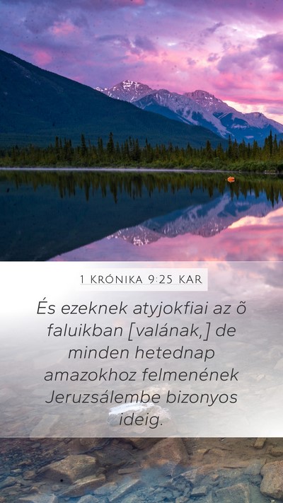 1 Krónika 9:25 KAR Bible Verse Image