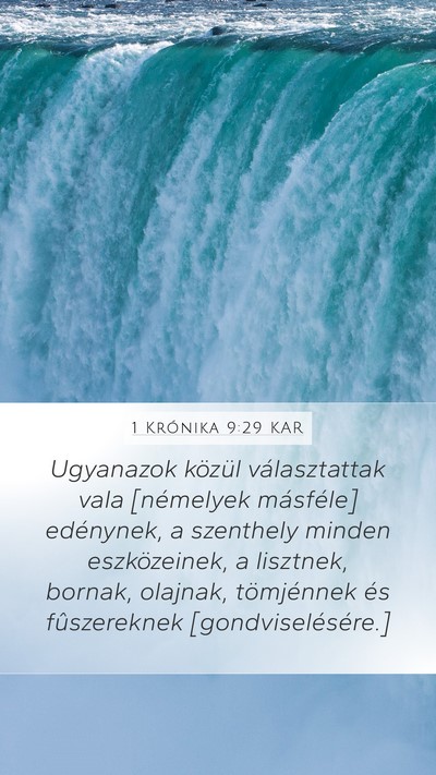 1 Krónika 9:29 KAR Bible Verse Image