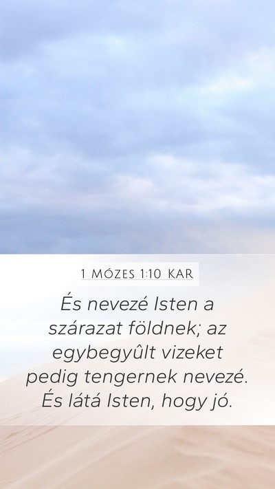1 Mózes 1:10 KAR Bible Verse Image