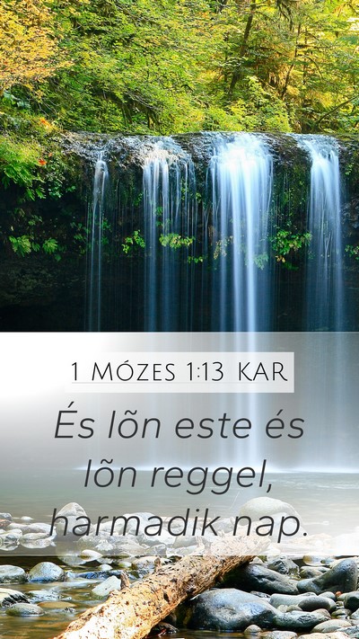 1 Mózes 1:13 KAR Bible Verse Image