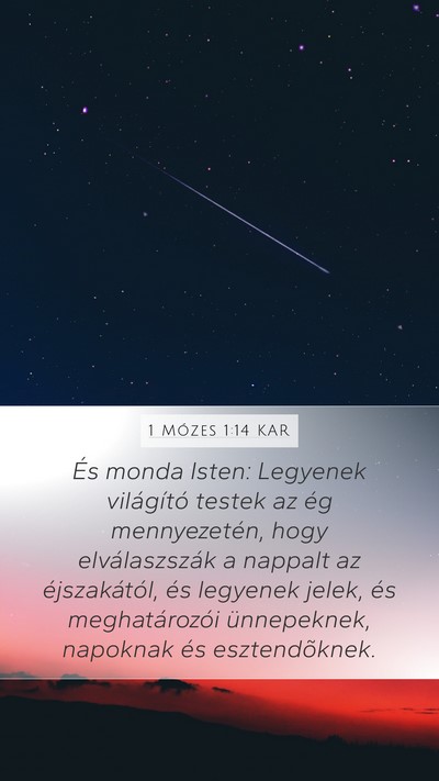 1 Mózes 1:14 KAR Bible Verse Image