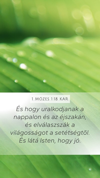 1 Mózes 1:18 KAR Bible Verse Image