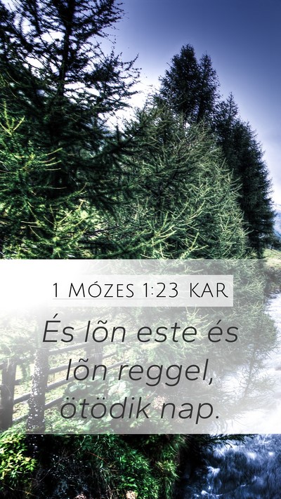 1 Mózes 1:23 KAR Bible Verse Image