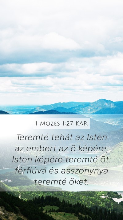 1 Mózes 1:27 KAR Bible Verse Image