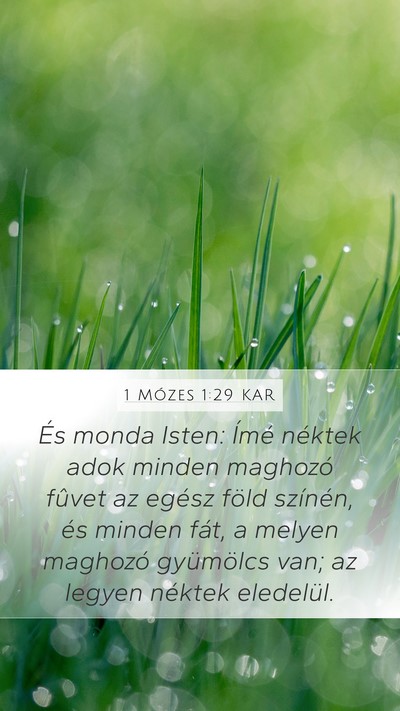 1 Mózes 1:29 KAR Bible Verse Image