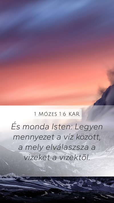 1 Mózes 1:6 KAR Bible Verse Image