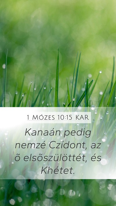 1 Mózes 10:15 KAR Bible Verse Image