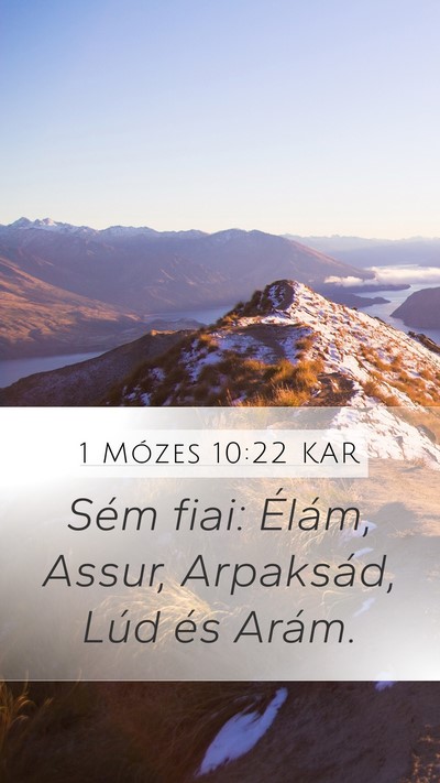 1 Mózes 10:22 KAR Bible Verse Image