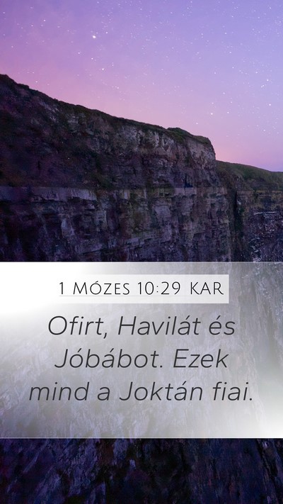 1 Mózes 10:29 KAR Bible Verse Image