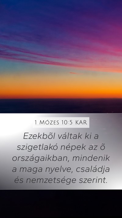 1 Mózes 10:5 KAR Bible Verse Image