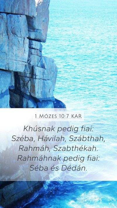 1 Mózes 10:7 KAR Bible Verse Image